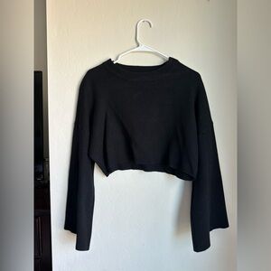 Princess Polly Black Cropped Sweater